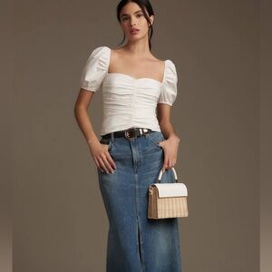 REFORMATION Radish Top. Size 8. White. NEW WITH TAGS!